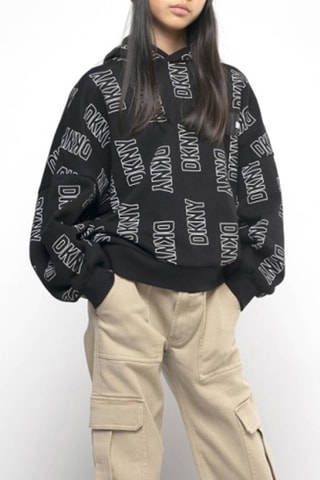 Sweat à capuche - Noir et blanc - DKNY