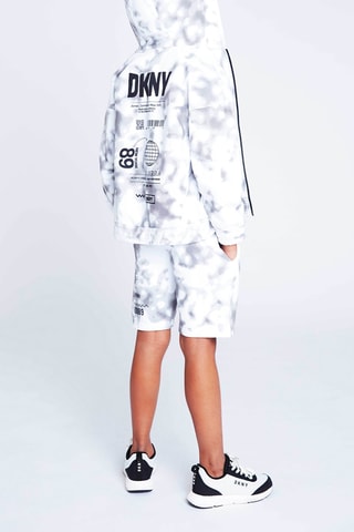 Sweat à capuche - Blanc et gris - DKNY
