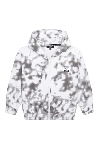 Sweat à capuche - Blanc et gris - DKNY