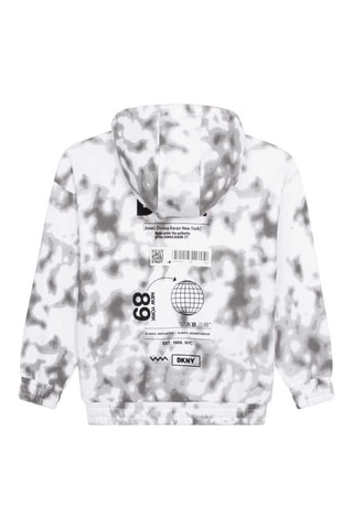Sweat à capuche - Blanc et gris - DKNY