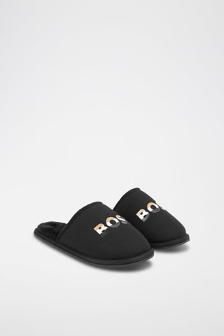 Pantoufles fourrées - Noir - Boss