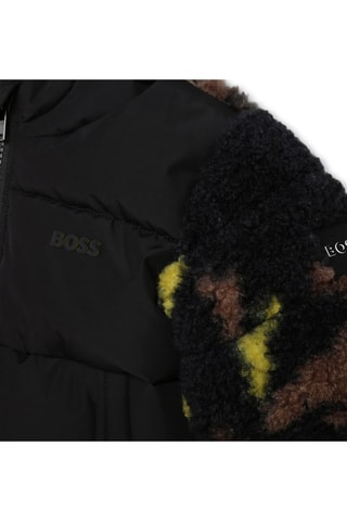 Doudoune à capuche - Noir et jaune - Boss