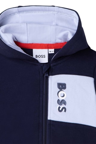 Sweat à capuche - Bleu - Hugo Boss