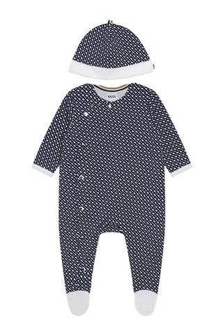 Grenouillère et bonnet - Bleu marine - Hugo Boss