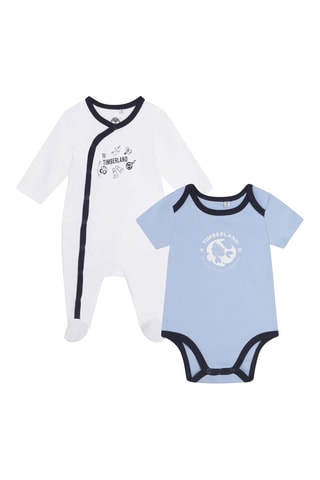 Grenouillère et body Blanc et bleu azur- Timberland