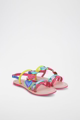 Sandales en cuir d’agneau Rouge - Billieblush