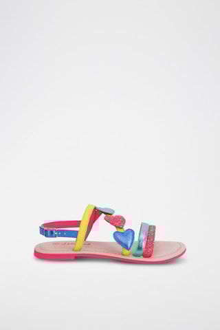 Sandales en cuir d’agneau Rouge - Billieblush
