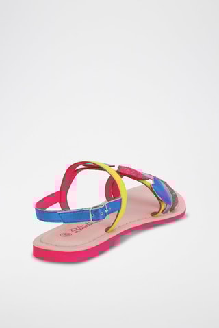 Sandales en cuir d’agneau Rouge - Billieblush