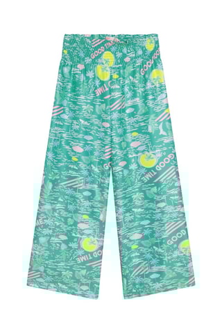 Pantalon satiné Vert  - Billieblush