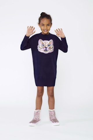 Robe pull Bleu marine - Billieblush