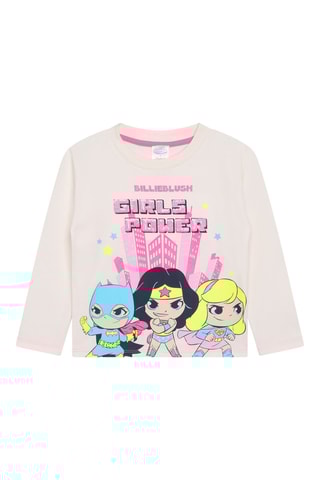 T-shirt Super Héros La Ligue des Justiciers DC Comics - Ecru - Billieblush