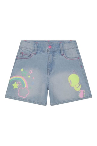 Short en jean Titi Titi et Grosminet Looney Tunes - Bleu - Billieblush