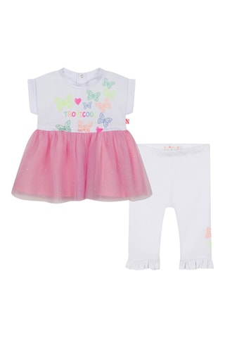 Robe et legging - Blanc et fuchsia - Billieblush