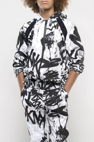 Sweat à capuche - Noir et blanc - DKNY