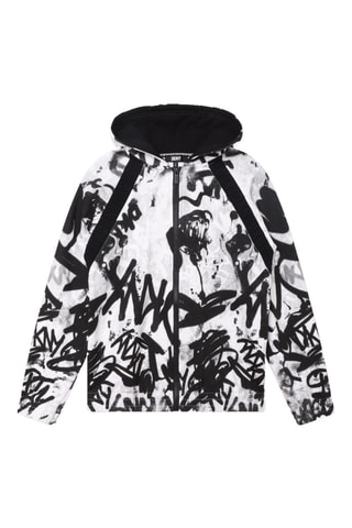 Sweat à capuche - Noir et blanc - DKNY