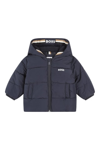 Doudoune matelassée à capuche - Bleu - Boss