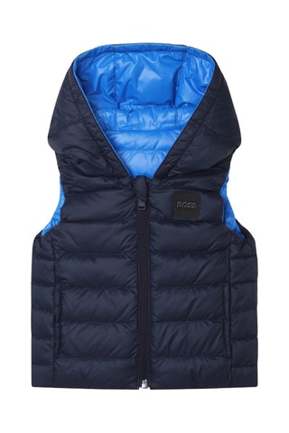 Doudoune sans manches et réversible à capuche - Bleu - Boss