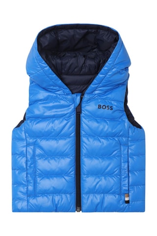 Doudoune sans manches et réversible à capuche - Bleu - Boss