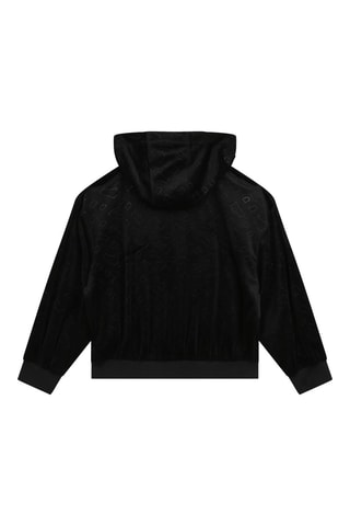 Sweat à capuche en velours - Noir - Boss