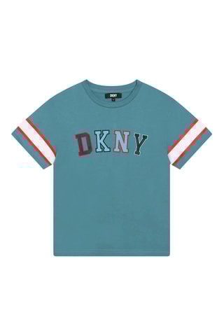 T-shirt en coton biologique - Bleu canard - DKNY