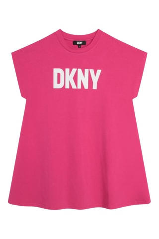 Robe en coton biologique - Fuchsia - DKNY