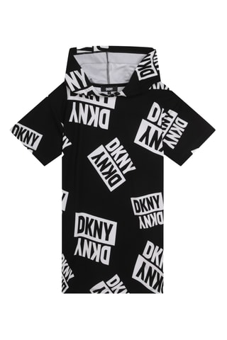 Robe à capuche - Noir et blanc - DKNY