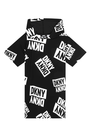 Robe à capuche - Noir et blanc - DKNY
