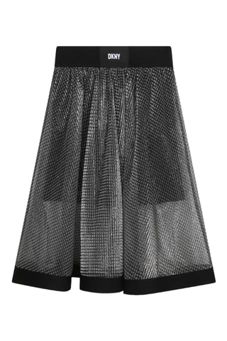 Jupe midi - Noir et argenté - DKNY