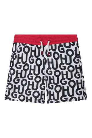 Short de bain - Blanc et noir - Hugo