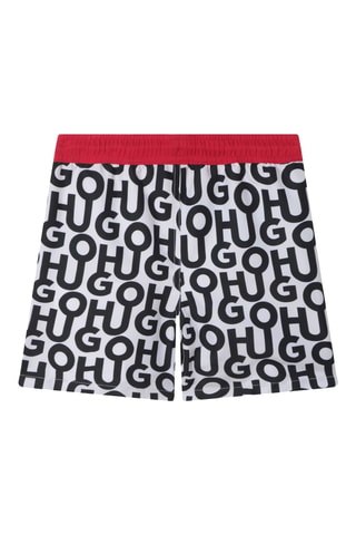 Short de bain - Blanc et noir - Hugo