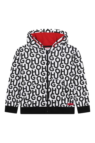 Sweat à capuche Hugo - Blanc et noir - Hugo