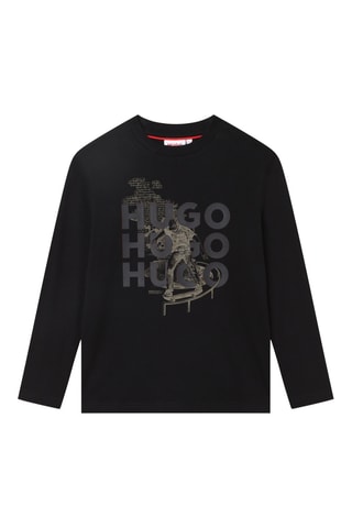 T-shirt en coton biologique Hugo - Noir - Hugo