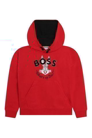 Sweat à capuche Bugs Bunny Looney Tunes - Rouge - Boss