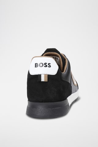 Baskets en croûte de cuir - Noir - Boss