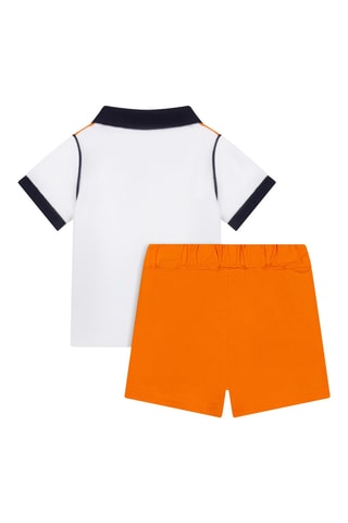 Polo et short - Blanc et orange - Boss