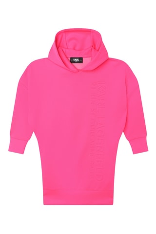 Robe sweat à capuche - Rose - Karl Lagerfeld