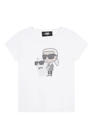 T-shirt en coton biologique - Blanc - Karl Lagerfeld