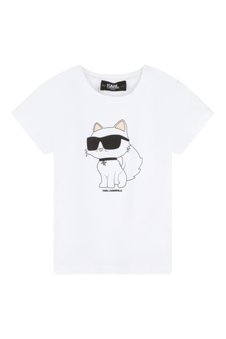 T-shirt en coton biologique - Blanc - Karl Lagerfeld