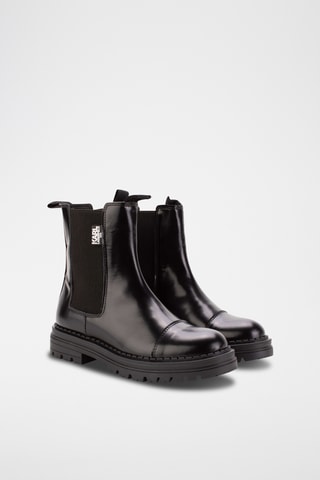 Bottines Chelsea en cuir - Noir - Karl Lagerfeld