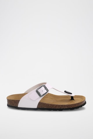 Tongs vernies Blanc