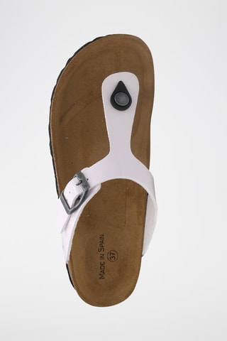 Tongs vernies Blanc