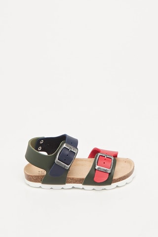 Sandales Kaki et rouge