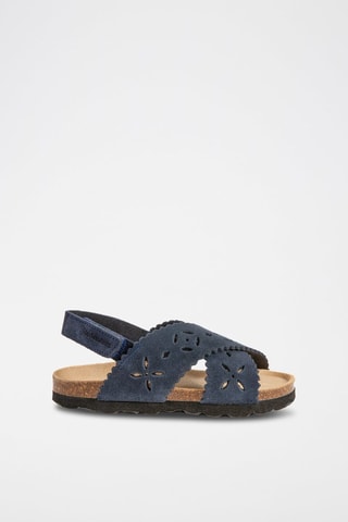 Sandales en nubuck Rosso Bleu marine
