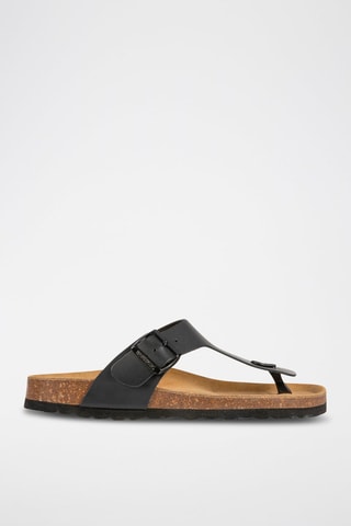 Sandales en cuir Noir
