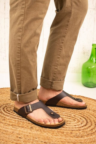 Sandales en cuir Marron
