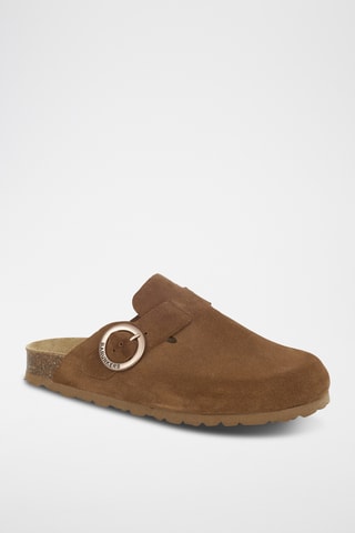 Sabots en nubuck Rosso Camel
