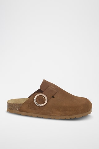 Sabots en nubuck Rosso Camel