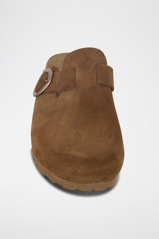 Sabots en nubuck Rosso Camel