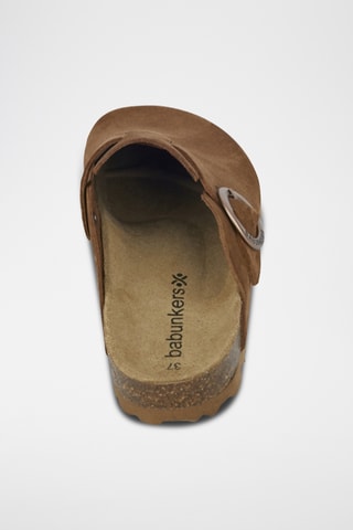 Sabots en nubuck Rosso Camel