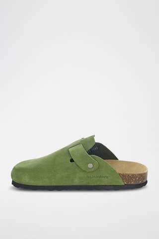 Sabots en nubuck Rosso Vert olive